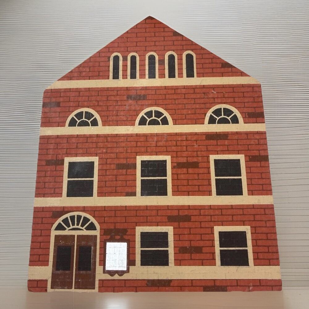 Cat's Meow Village Opera House Circleville, OH Wood Shelf Sitter 1989 RARE